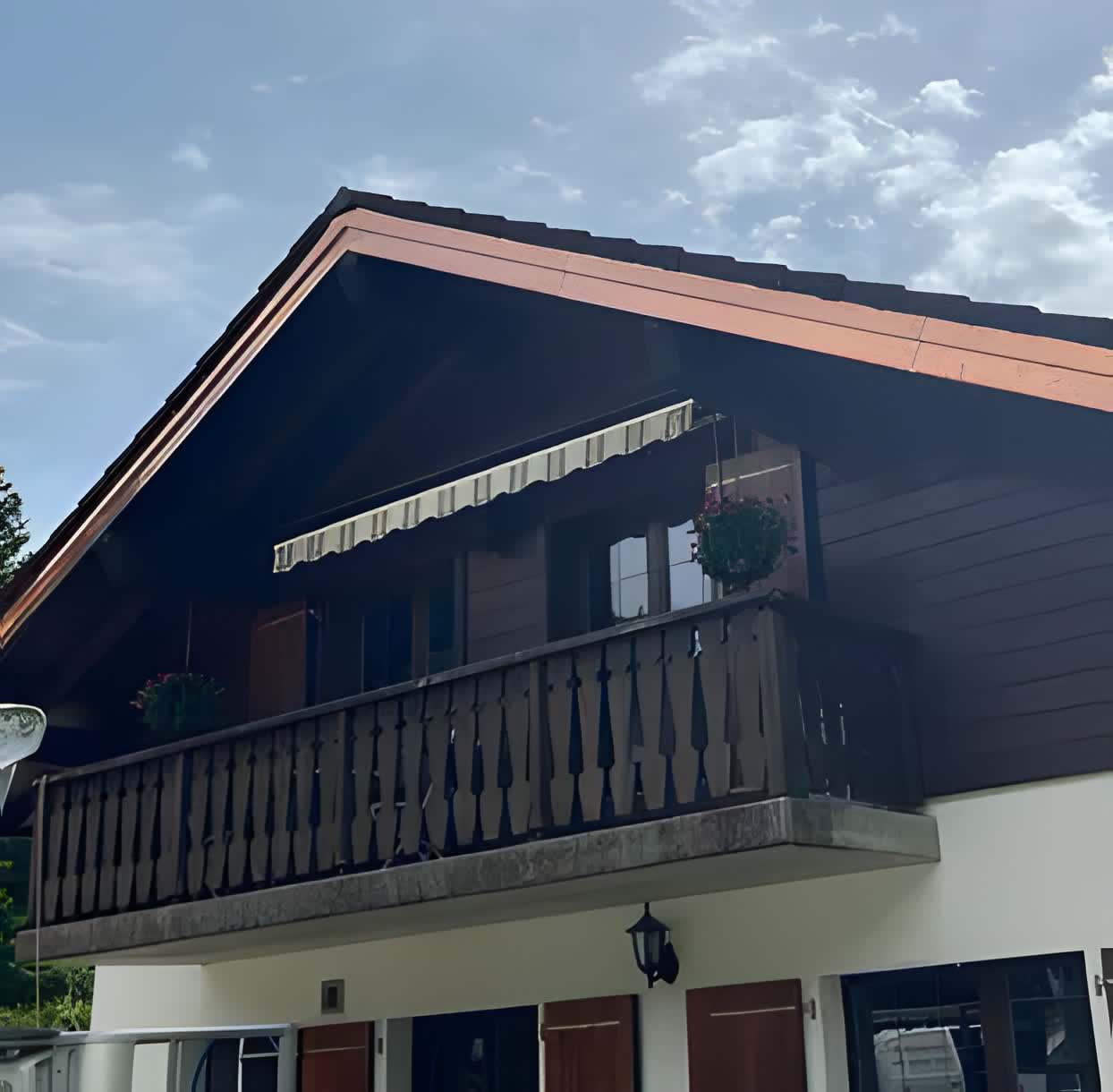Chalet en bois et sa toiture